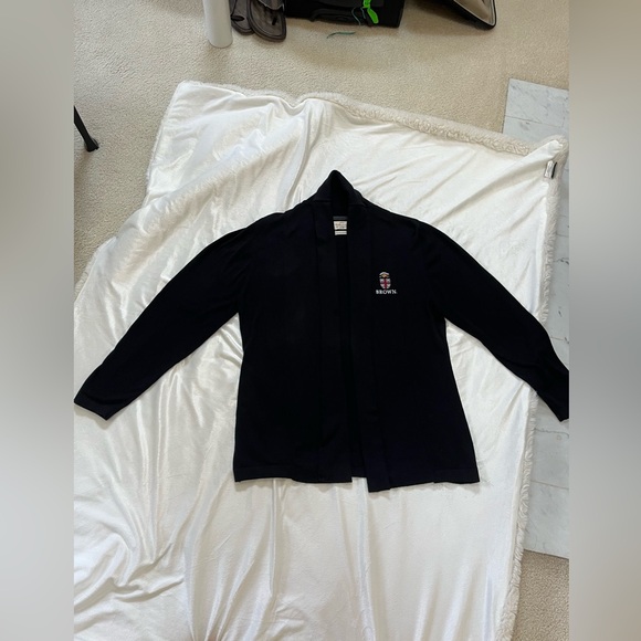 Never worn! Brown University Crest . Black sweater ladies XXL COTTON CASHMERE - Picture 5 of 11